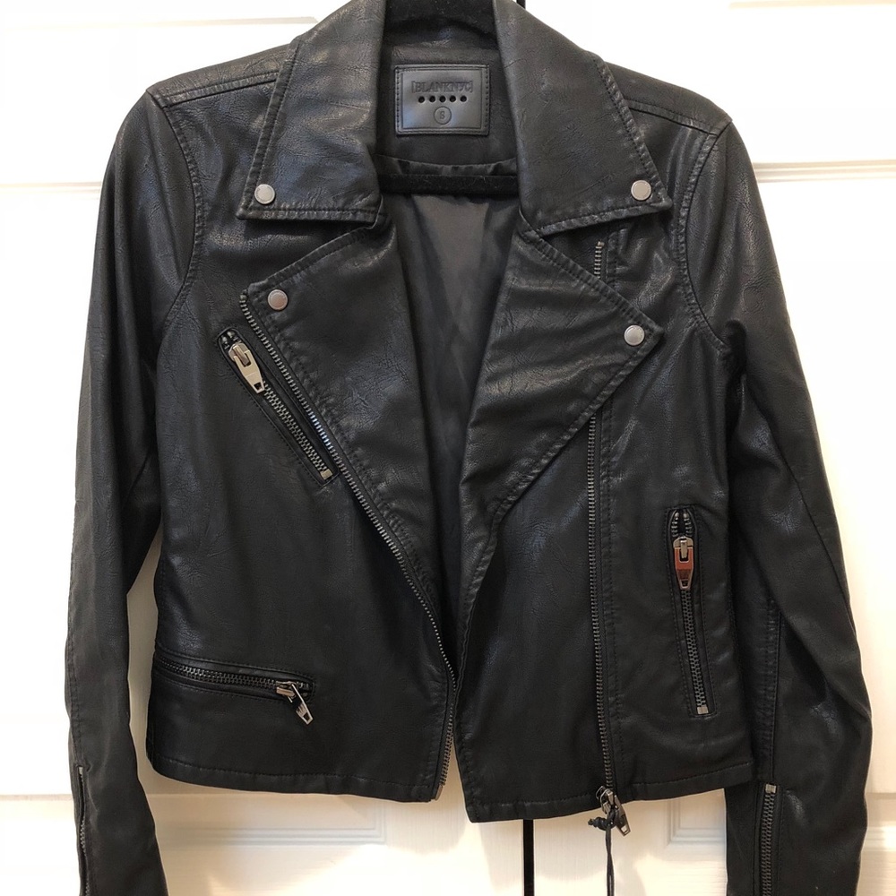 BLANK NYC Leather Moto Jacket